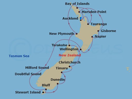 22-night New Zealand Cruise