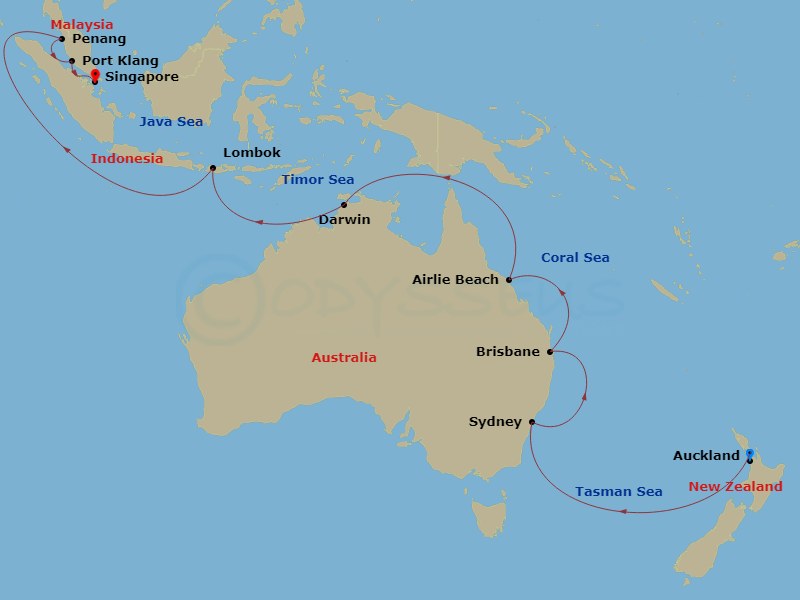 22-night Asia & Australia Cruise
