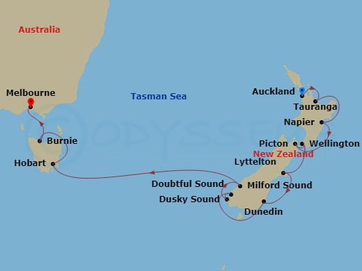 12-night Australia & New Zealand: Aucland & Wellington to Melbourne Cruise