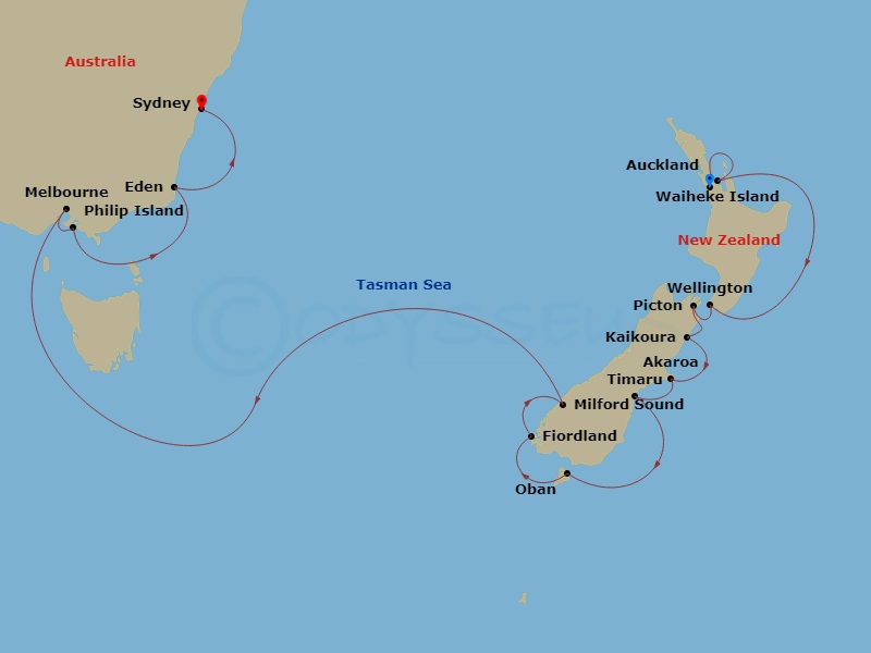 17-night New Zealand Discovery & Australia Cruise
