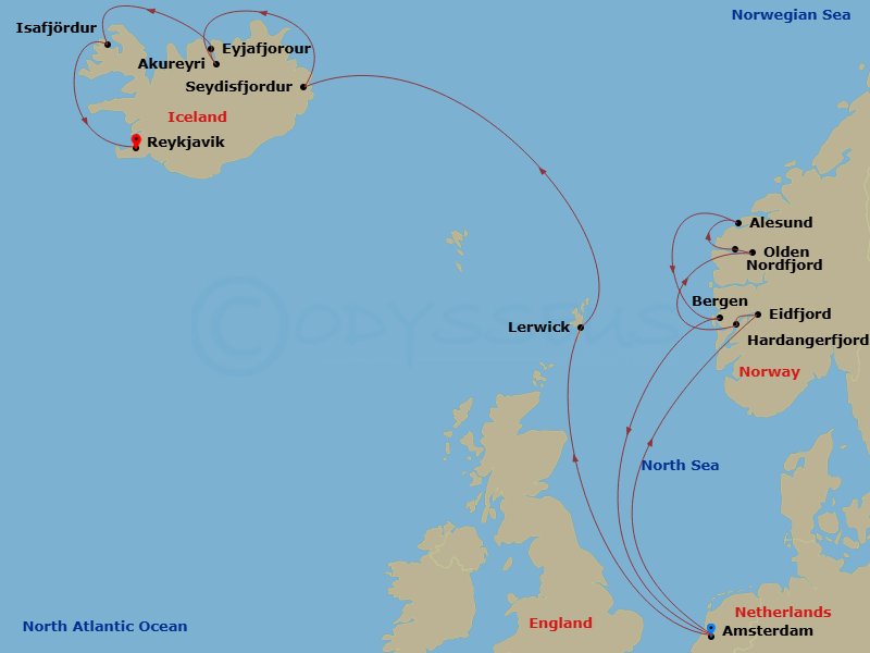 Cruise Itinerary Map