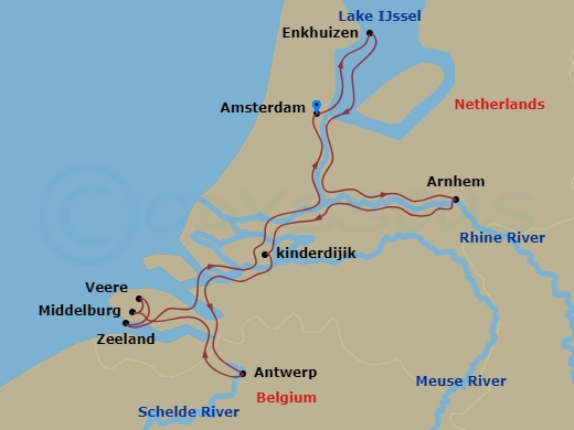 Itinerary map