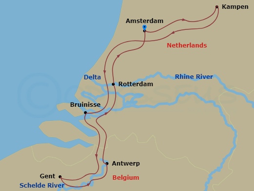 Itinerary map