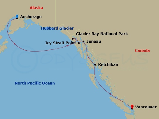 7-night Voyage Of The Glaciers With Glacier Bay (Southbound) Cruise