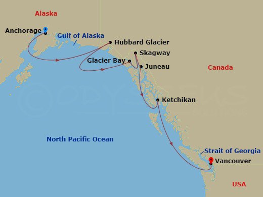 Itinerary map