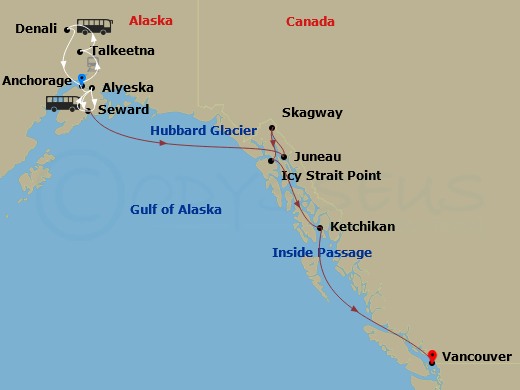 12-night Premium Alaska Mountain Medley Cruisetour #5B