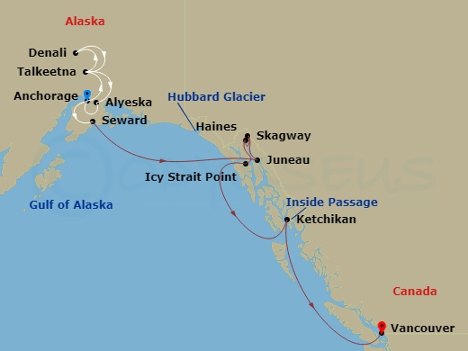 10-night Alaska Wildlife Express Pre-Cruise Cruisetour #1B