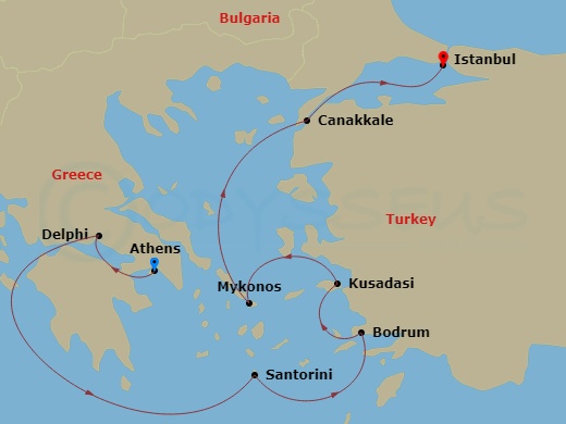 11-night Istanbul Icons & Aegean Artifacts Cruise/Land Package