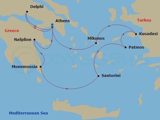 10-night Delphi & Meteora: Grecian Treasures Cruise/Land Package