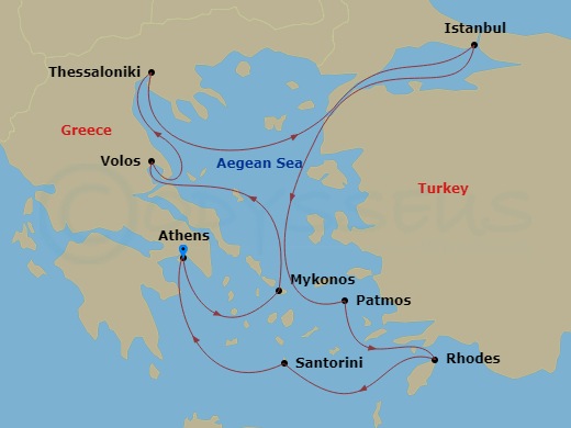 Itinerary map