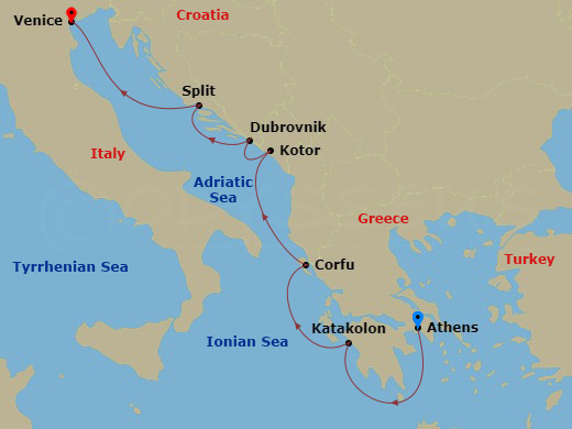 7-night Venice, The Adriatic & Greece Cruise