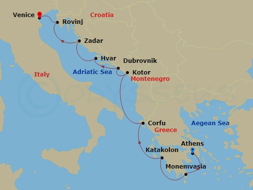 10-night Adriatic Archipelagos and Greek Goddesses Cruise