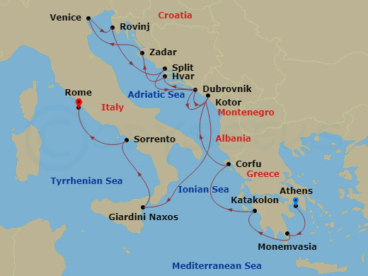 16-night Star Collector – Stories of Italy, Croatia, and Greece Cruise