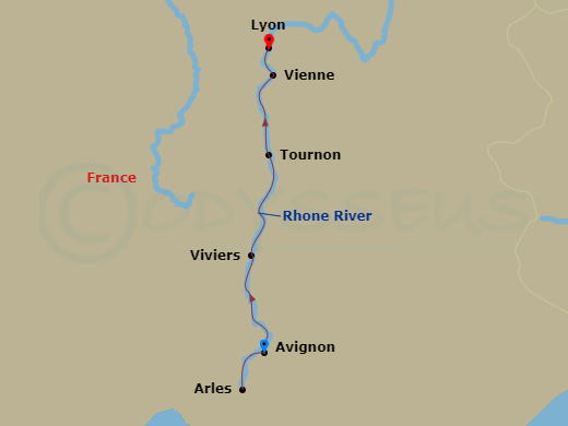 Itinerary map