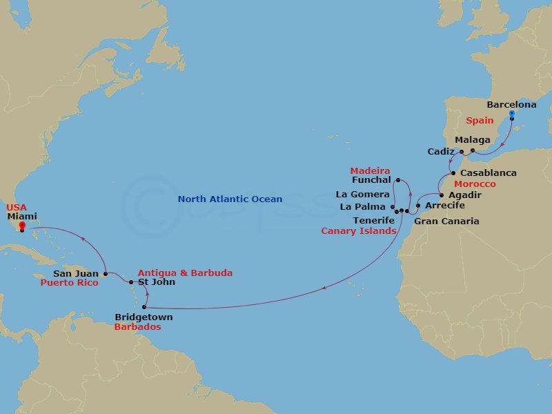 22-night Iberia & Atlantic Sojourn Voyage