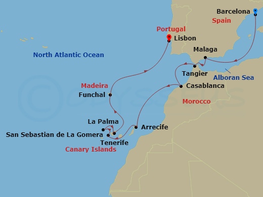 14-night Moroccan Gems & Canary Islands Cruise