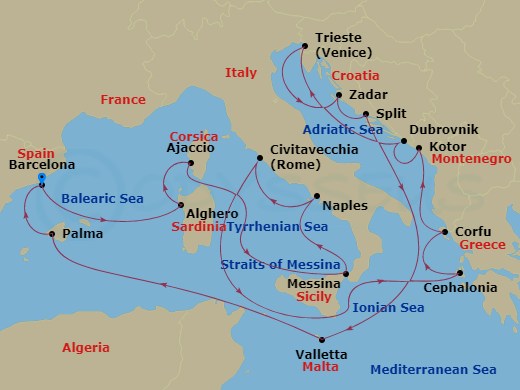 21-night France, Italy And Adriatic Cruise