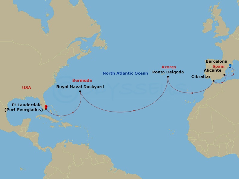 13-night Spain & Portugal Transaltantic Cruise