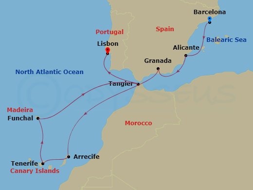 10-night Iberia & Atlantic Isles Voyage