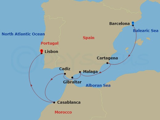 10-night Souks and Sherries – Iberia and Morocco Cruise