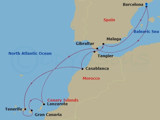 12-night Canaries, Spain & Morocco Holiday Cruise