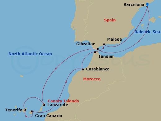 12-night Canaries, Spain & Morocco Cruise