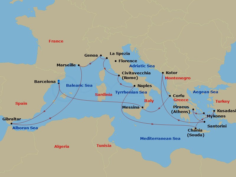 21-night The Best Of The Mediterranean Cruise