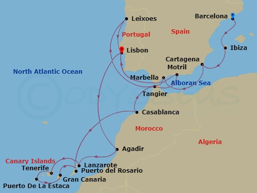 21-Day Iberia, Canary Island & Morocco