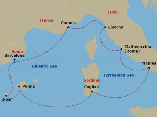9-night Mediterranean: Italy, France & Spain Cruise
