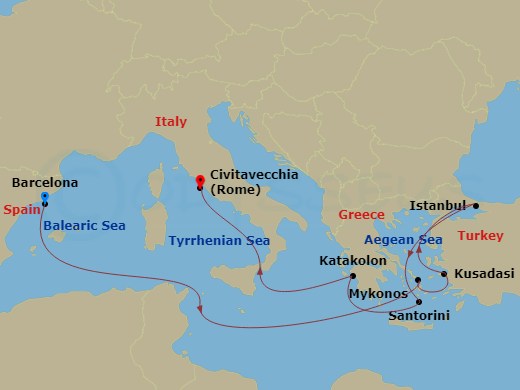 10-night Greek Isles & Turkey Cruise