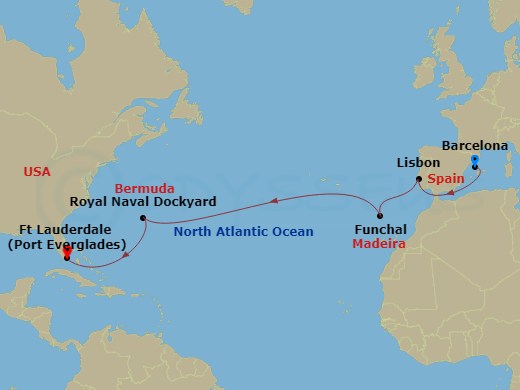 13-night Western Europe Transatlantic Cruise