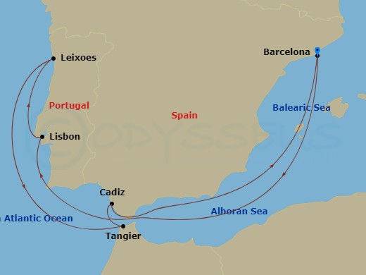 9-night Spain, Portugal & Morocco Cruise