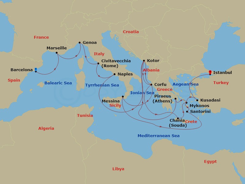 21-night The Best Of The Mediterranean Cruise