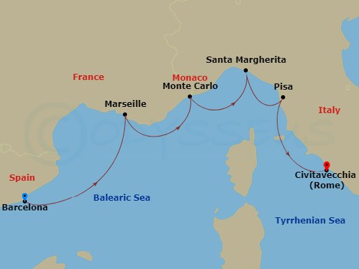 6-night Mediterranean Rivieras Voyage