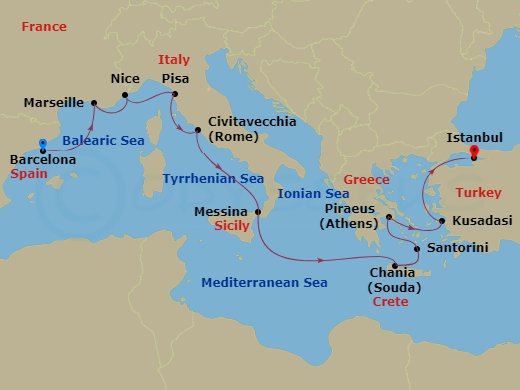 12-night Immortal Mediterranean Voyage