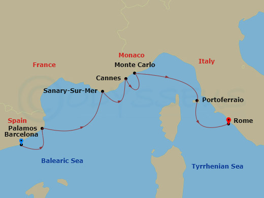 7-night Rome and the Monaco Grand Prix Cruise