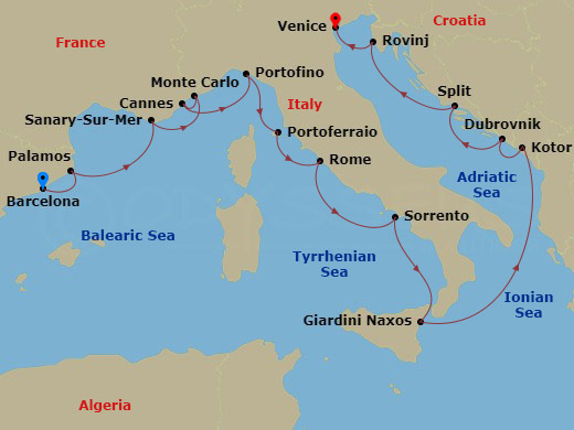 15-night Star Collector – Italian Trio Cruise
