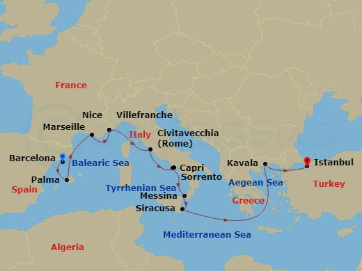 10-night Mediterranean Culture Capitals Voyage