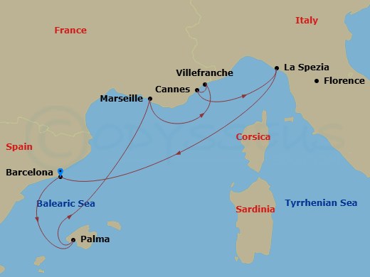 Cruise Itinerary Map