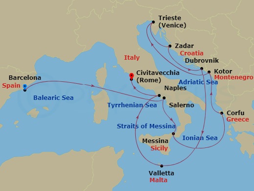 14-night Mediterranean & Adriatic Cruise