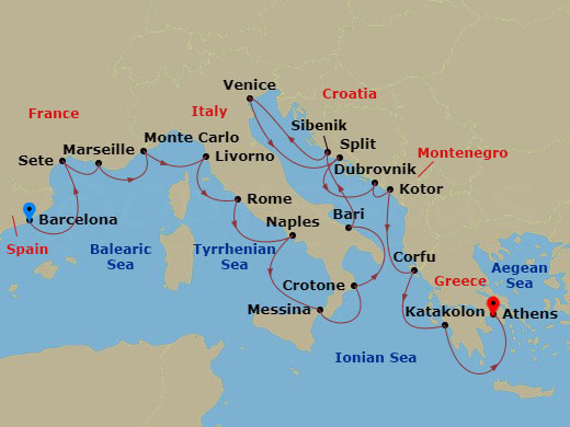 21-night Mediterranean & Adriatic Sojourn Cruise