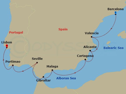 11-night Spain Intensive Voyage