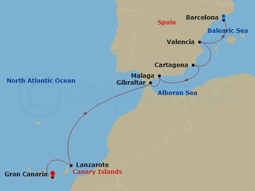 7-Night Spain Intensive Voyage