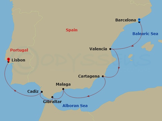 7-night Mediterranean Cruise - Barcelona To Lisbon