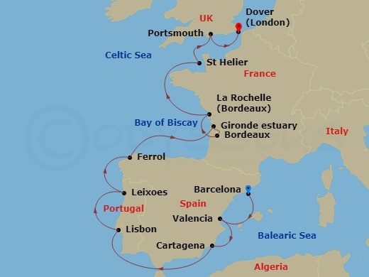 14-night Iberian Coast & Bordeaux Cruise