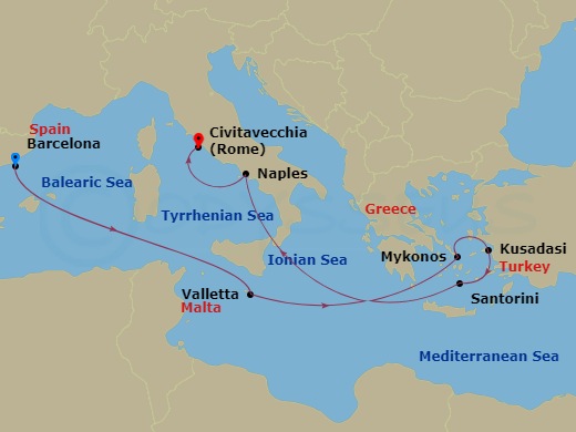 9-night Greece, Malta & Turkey Cruise