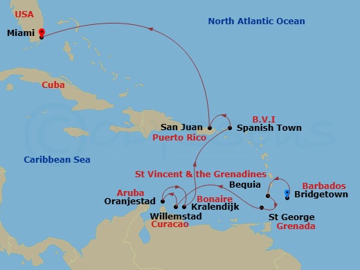 12-night Southern Caribbean Cruise