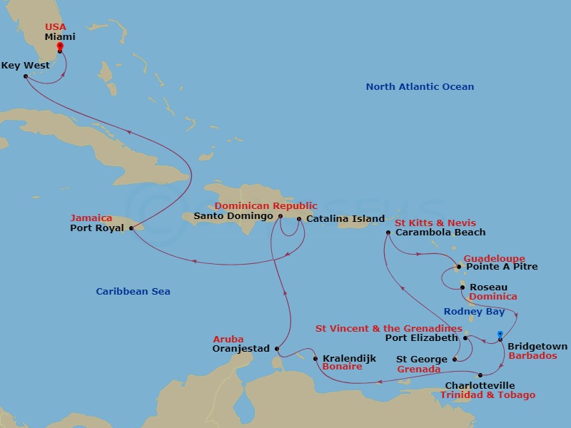 21-Day Isles Of The West Indies