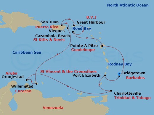 14-night Antillean Treasure Holiday Cruise