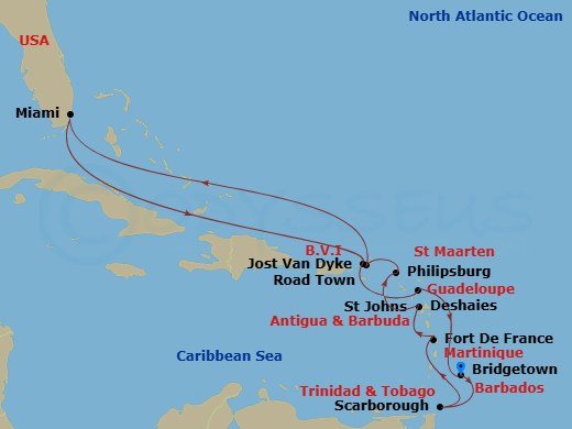 Itinerary map